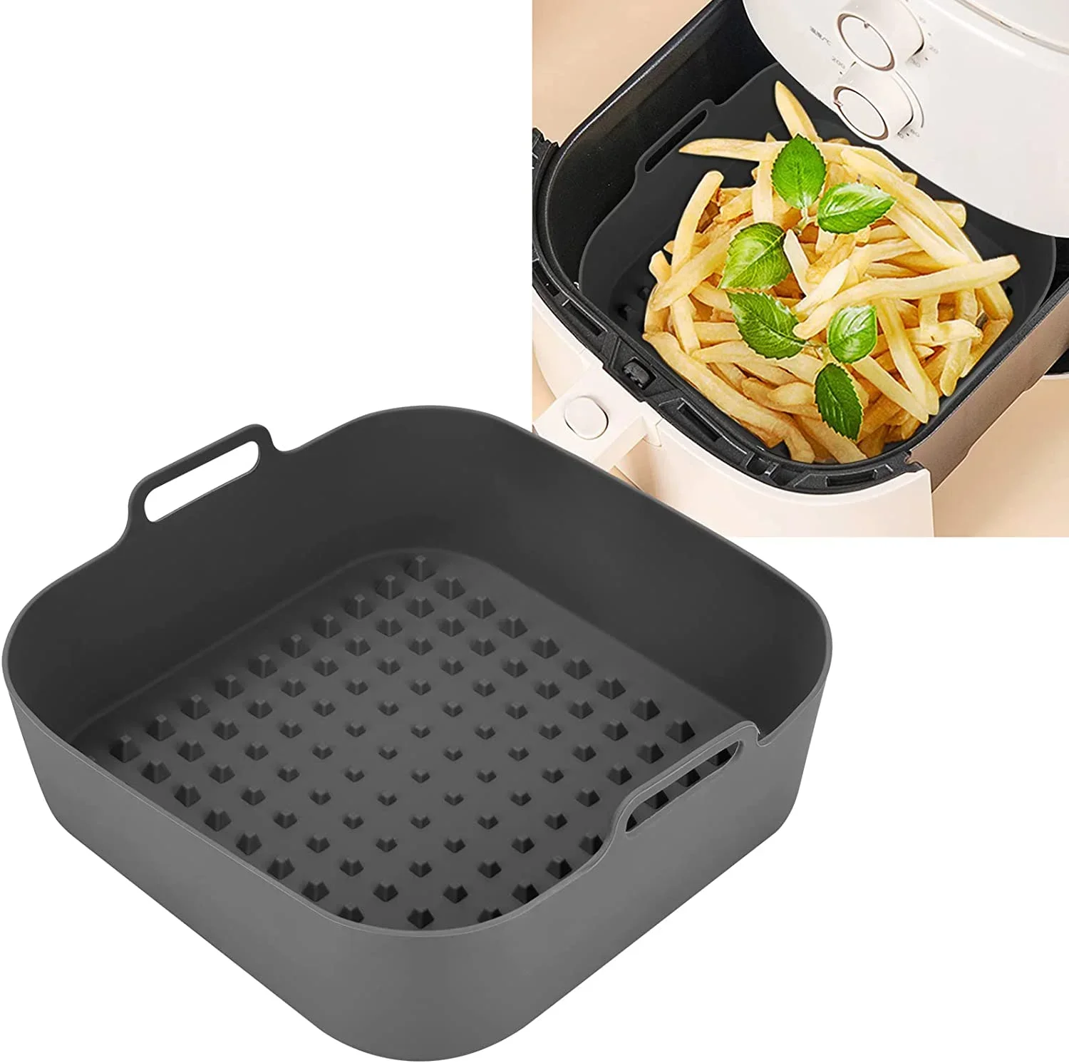 Air Fryer Silicone Pot Liner - Силиконовый горшок для фритюрницы, толстые многоразовые