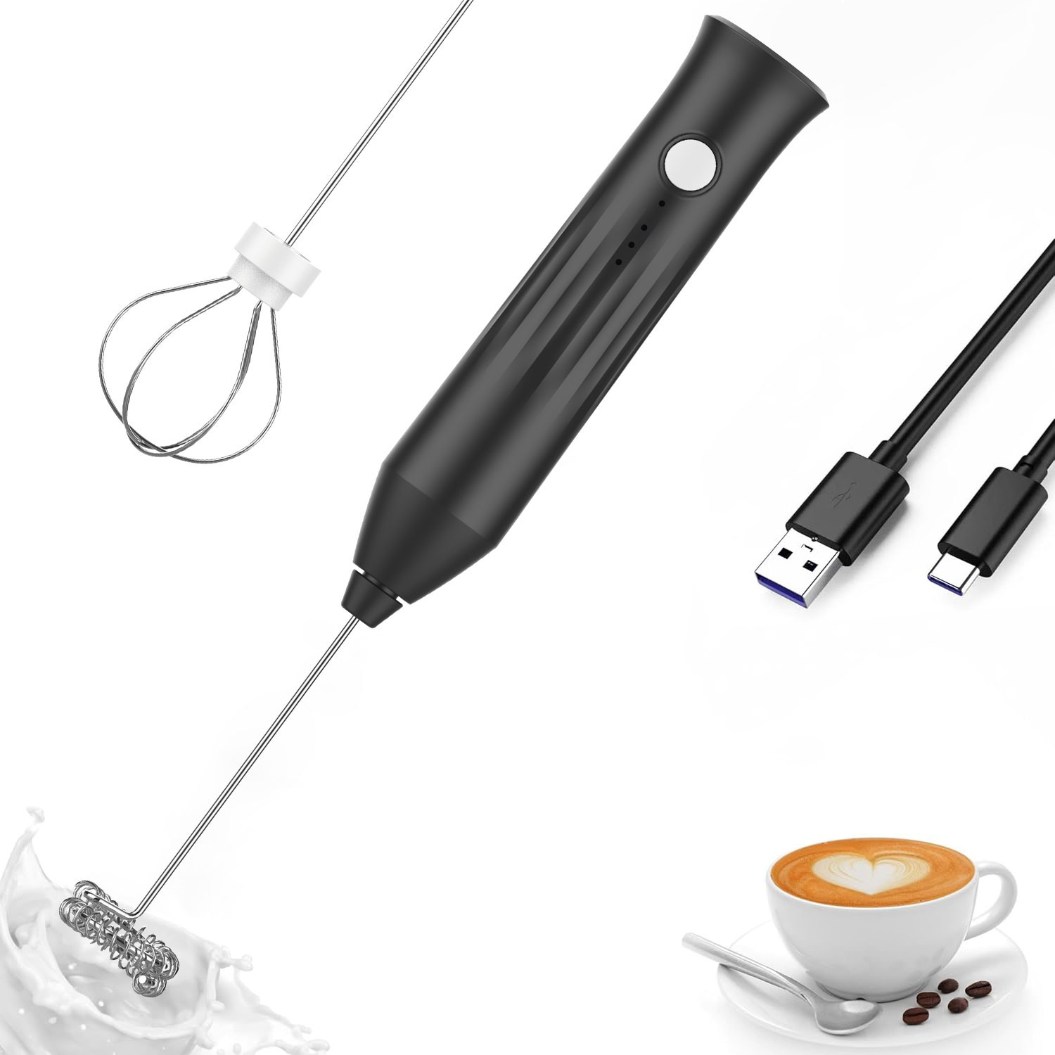 Portable Blender Usb Rechargeable - Мини-вспениватель молока, перезаряжаемый через USB, 3-скоростной